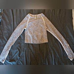 PINK Victoria's Secret Long Sleeve Gray Seamless Workout Shirt XS